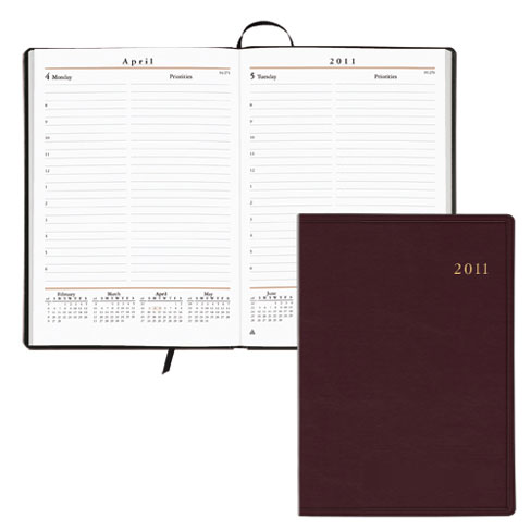 daily planner 2011. Bonded Leather Daily Planner