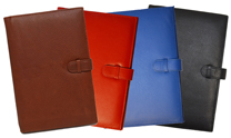Black, Blue, Red & British Tan Colored Leather Planners